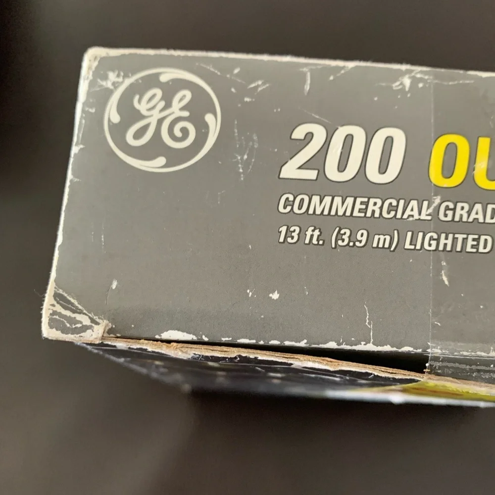 GE Pro-Line 200 Outdoor Indoor Commercial Grade Icicle Lights Multi 13 Ft NOS